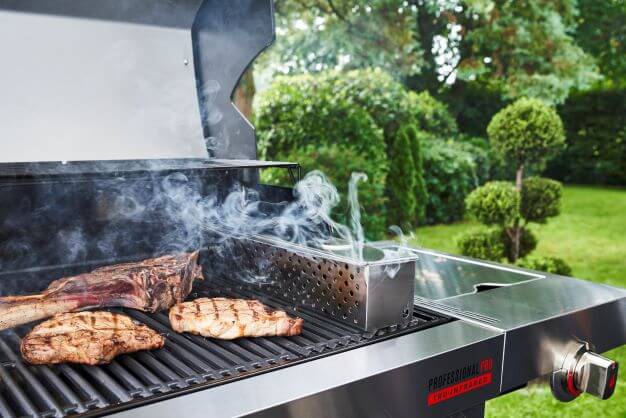 Boîte fumoir à poisson et viande pour barbecue gaz et charbon